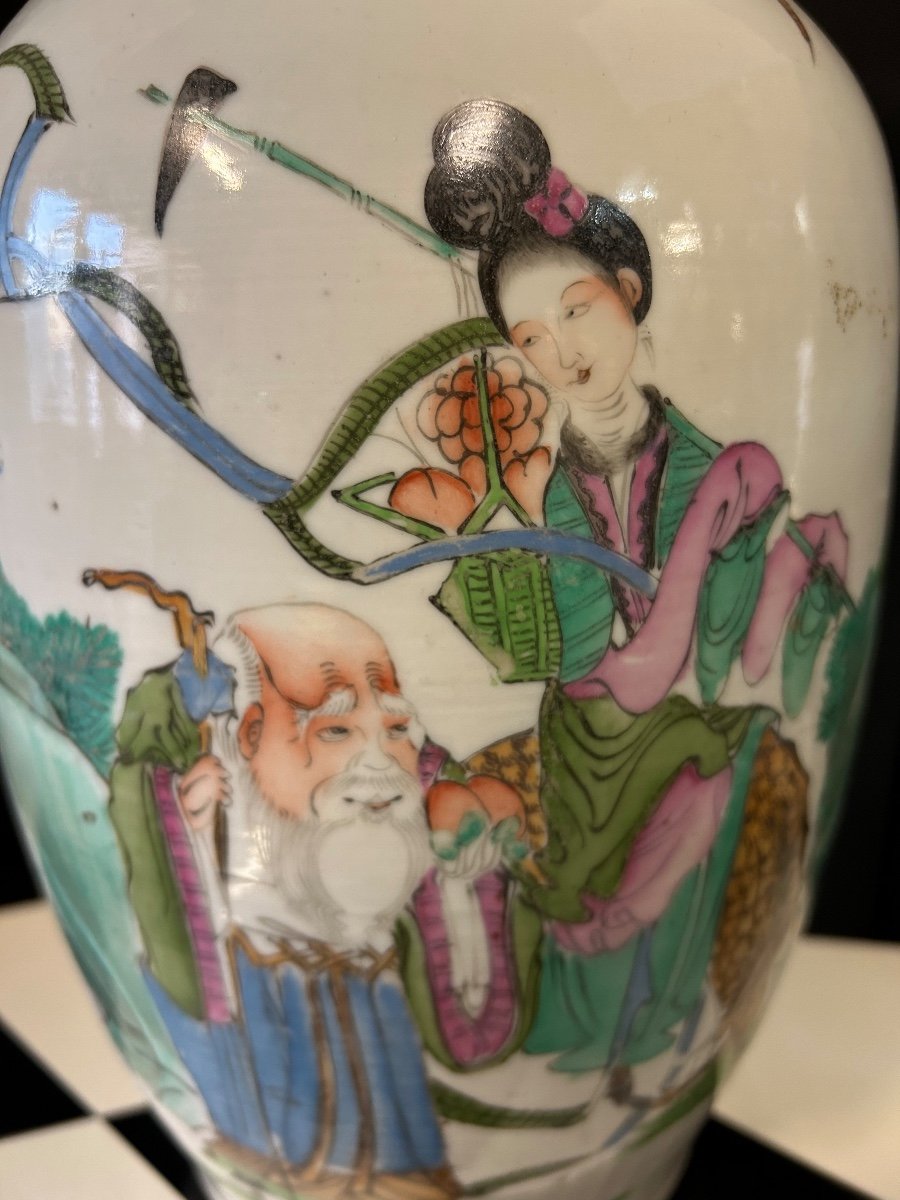 Chinese Porcelain Vase Late Nineteenth-photo-2