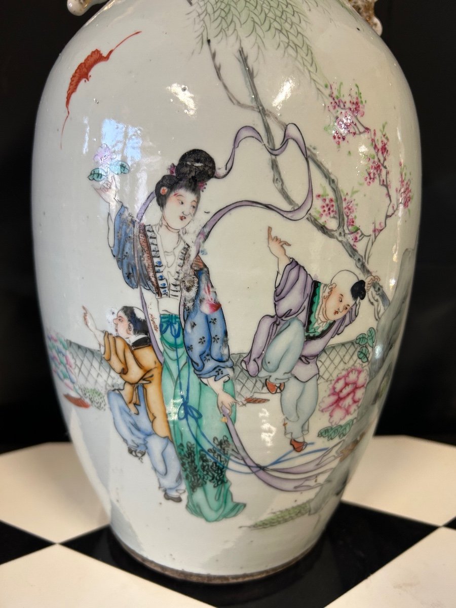 Large Chinese Porcelain Vase Late Nineteenth - Chinese-photo-4