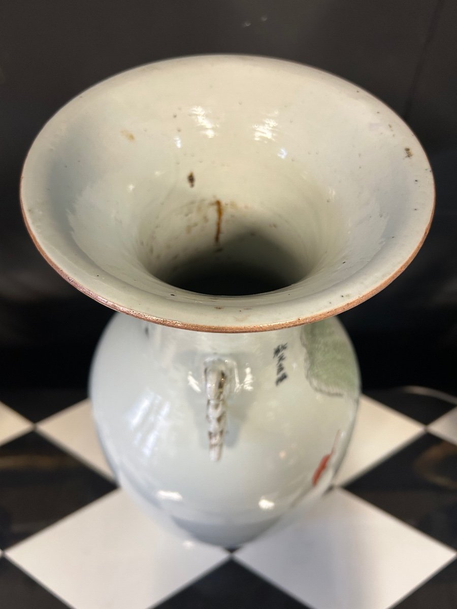 Large Chinese Porcelain Vase Late Nineteenth - Chinese-photo-3
