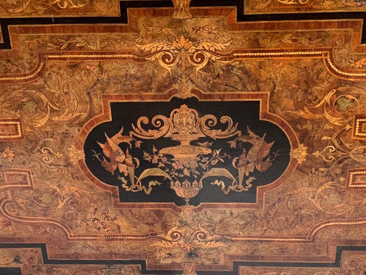 Belle Table De Milieu époque Napoléon III - Marqueterie - Fin XIXéme -photo-8