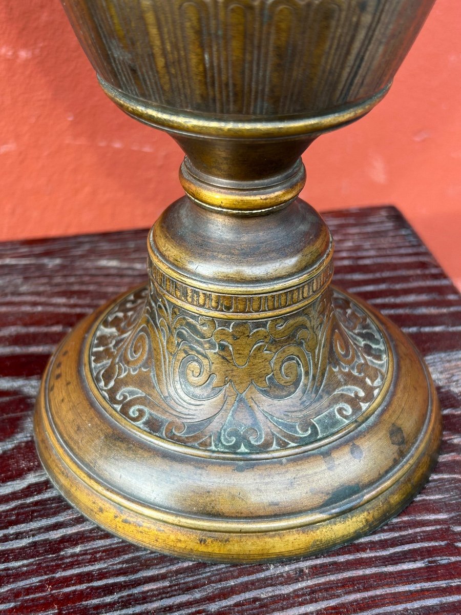 Paire De Vases Amphore Néo - Grec En Bronze à Deux Patines - France Fin XIXéme -photo-6