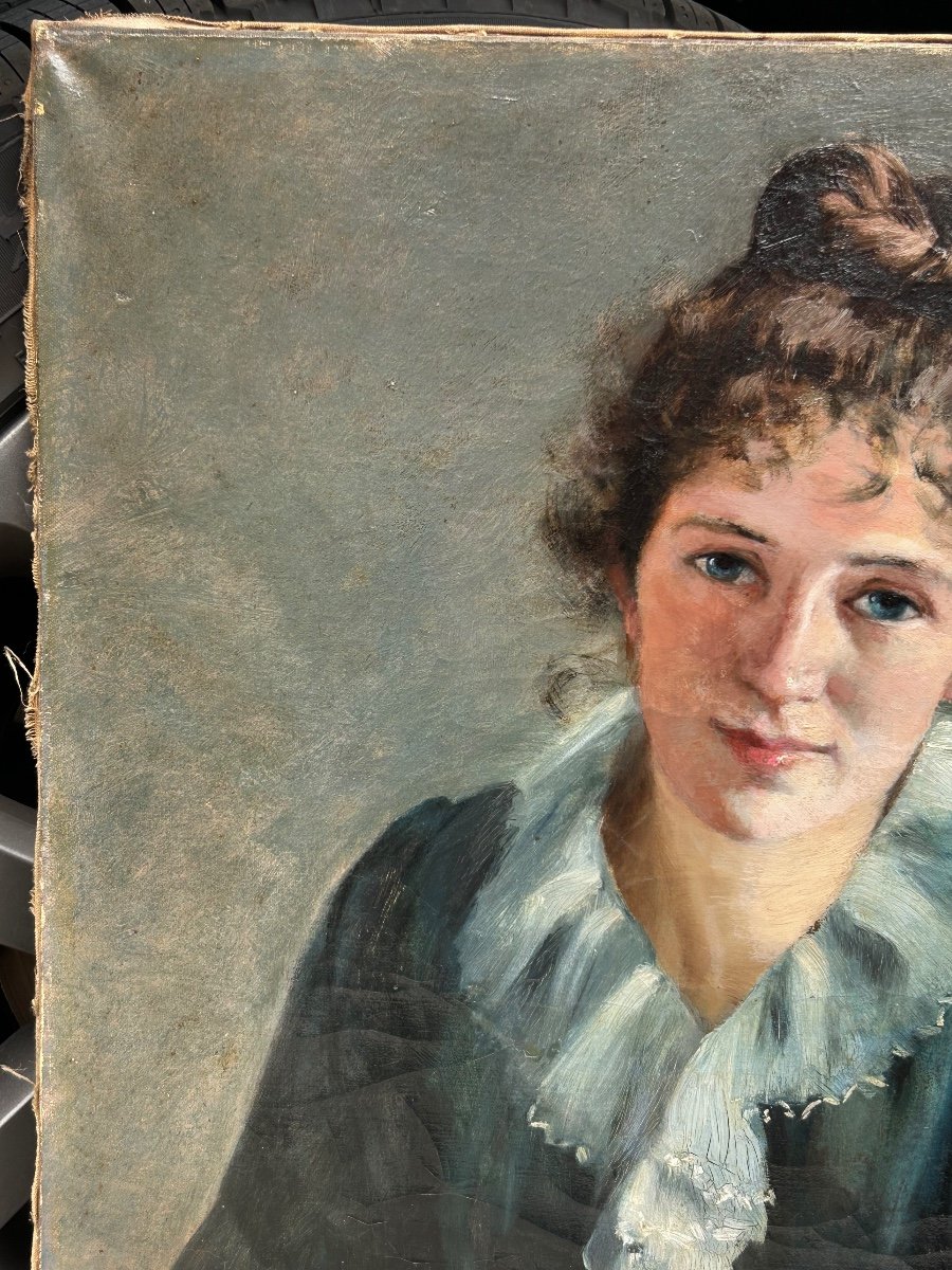 Portrait De Jeune Femme Vers 1890 - 1900-photo-2