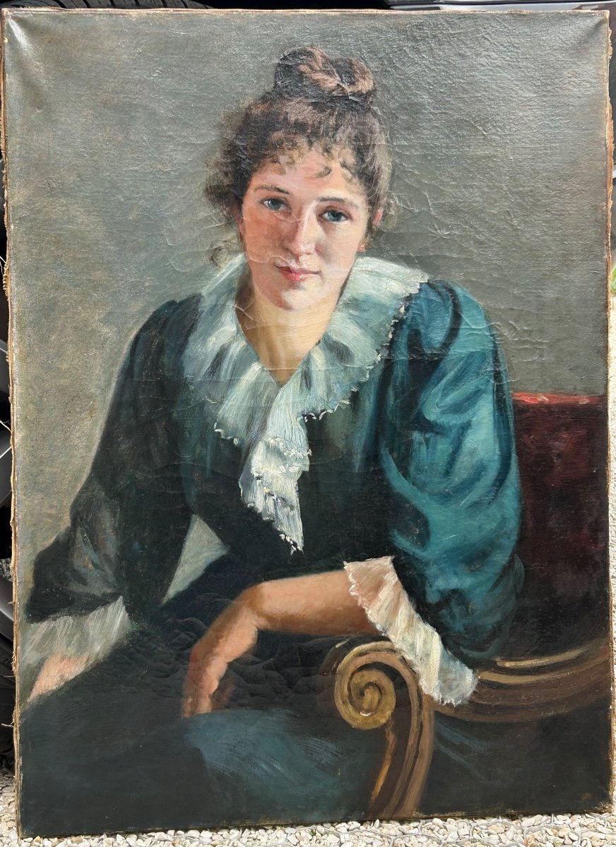 Portrait De Jeune Femme Vers 1890 - 1900