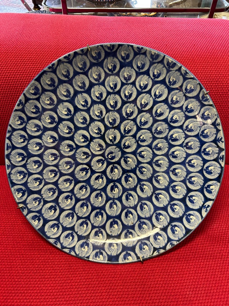 Huge Japanese Porcelain Dish Late Nineteenth Time Diameter 55 Cm-photo-2