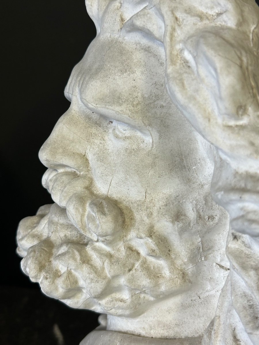Rude François (1784-1855) From Head Of Gaul Old Bust In Plaster H 39 Cm-photo-4