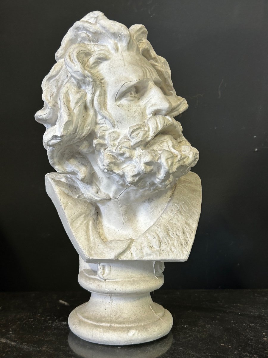 Rude François (1784-1855) From Head Of Gaul Old Bust In Plaster H 39 Cm-photo-8