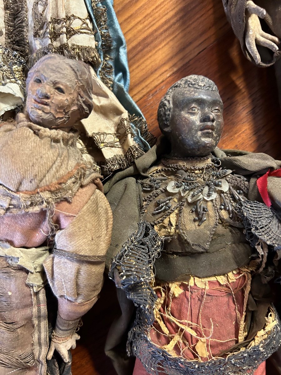 Lot De Sept Santons De Crèche Napolitains D’époque XVIIIème - Italie - Naples -photo-7