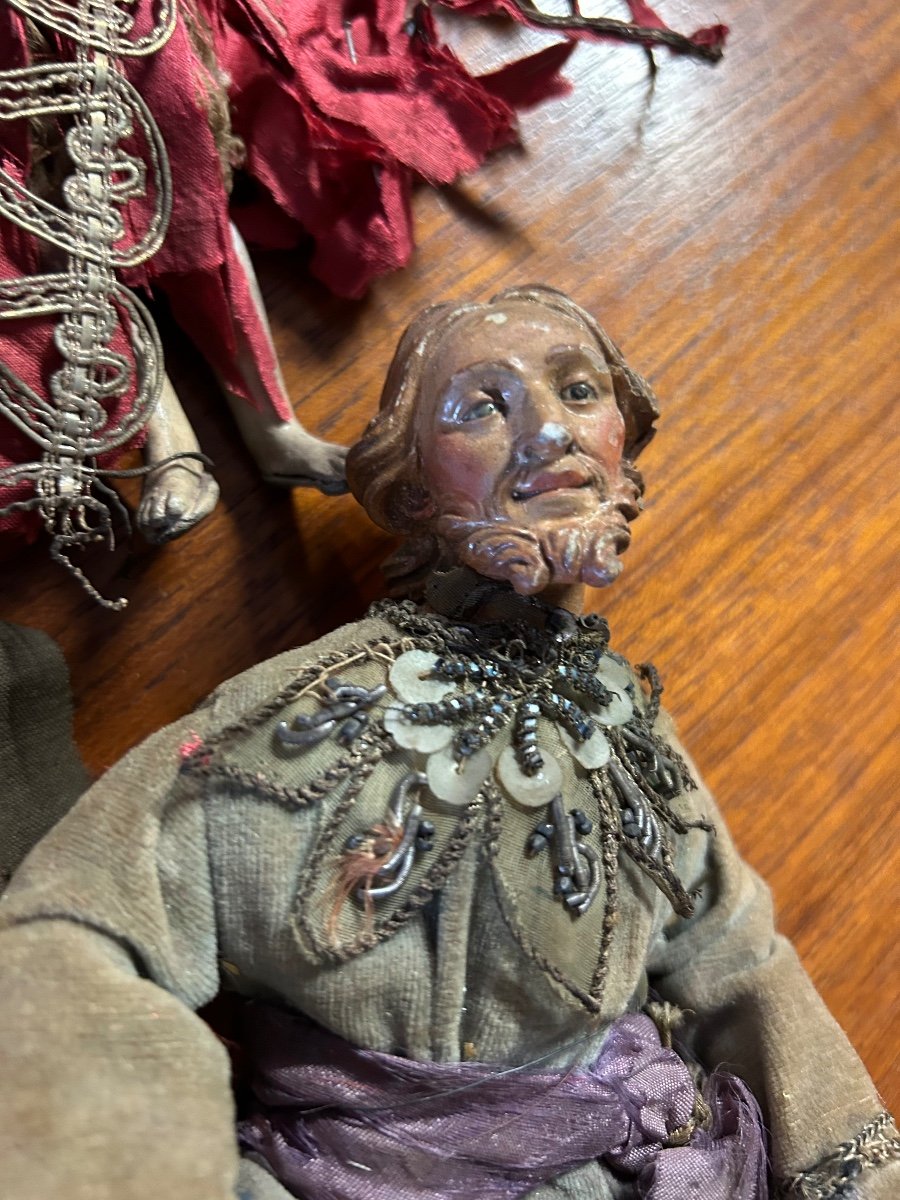 Lot De Sept Santons De Crèche Napolitains D’époque XVIIIème - Italie - Naples -photo-8