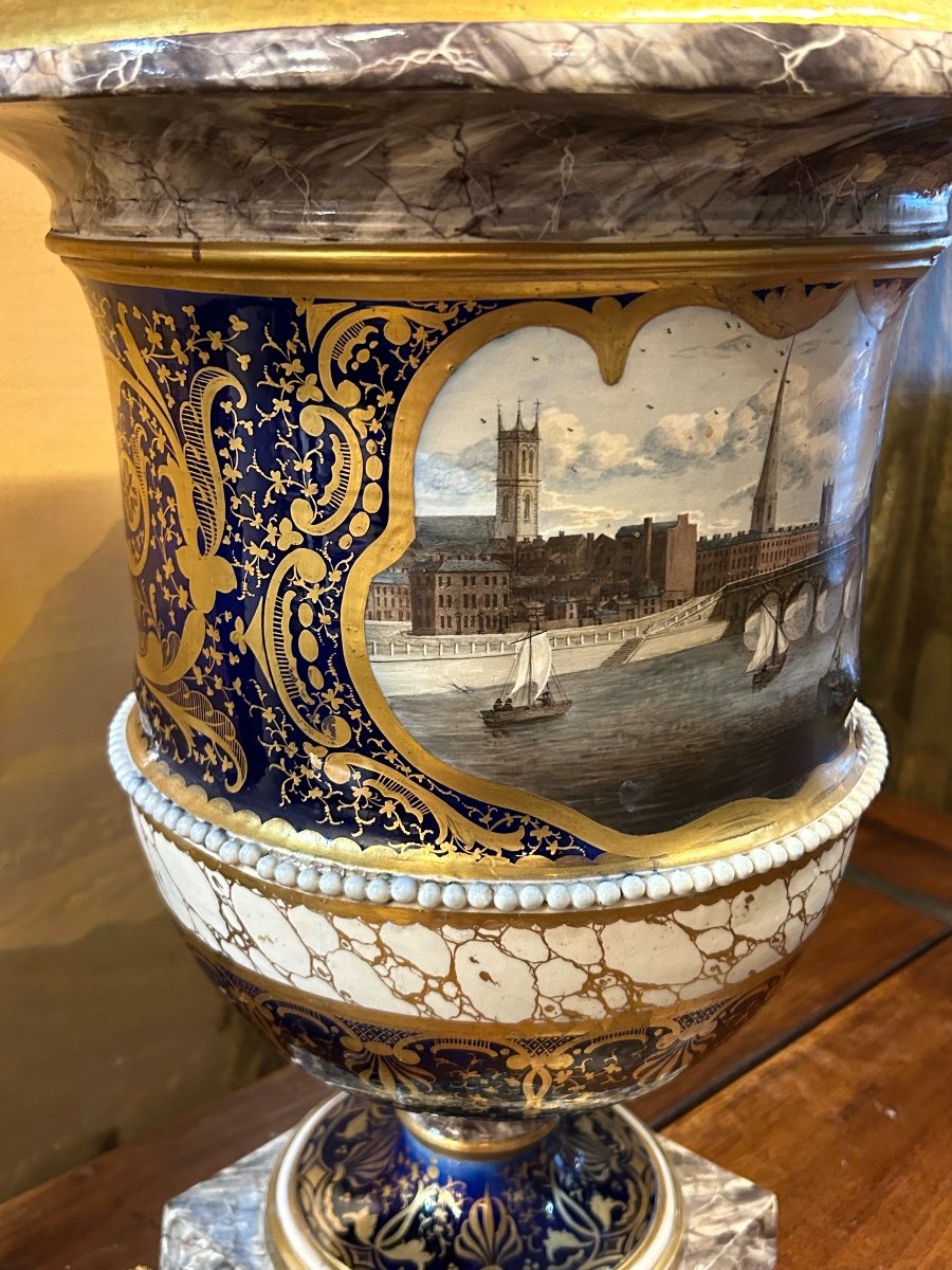 Important Vase Médicis En Porcelaine époque XIXéme H 52 Cm-photo-2
