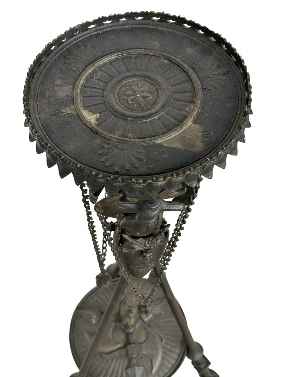 Bolster Or Torchere Door In Troubadour Style Weapons Room Napoleon III Period-photo-4