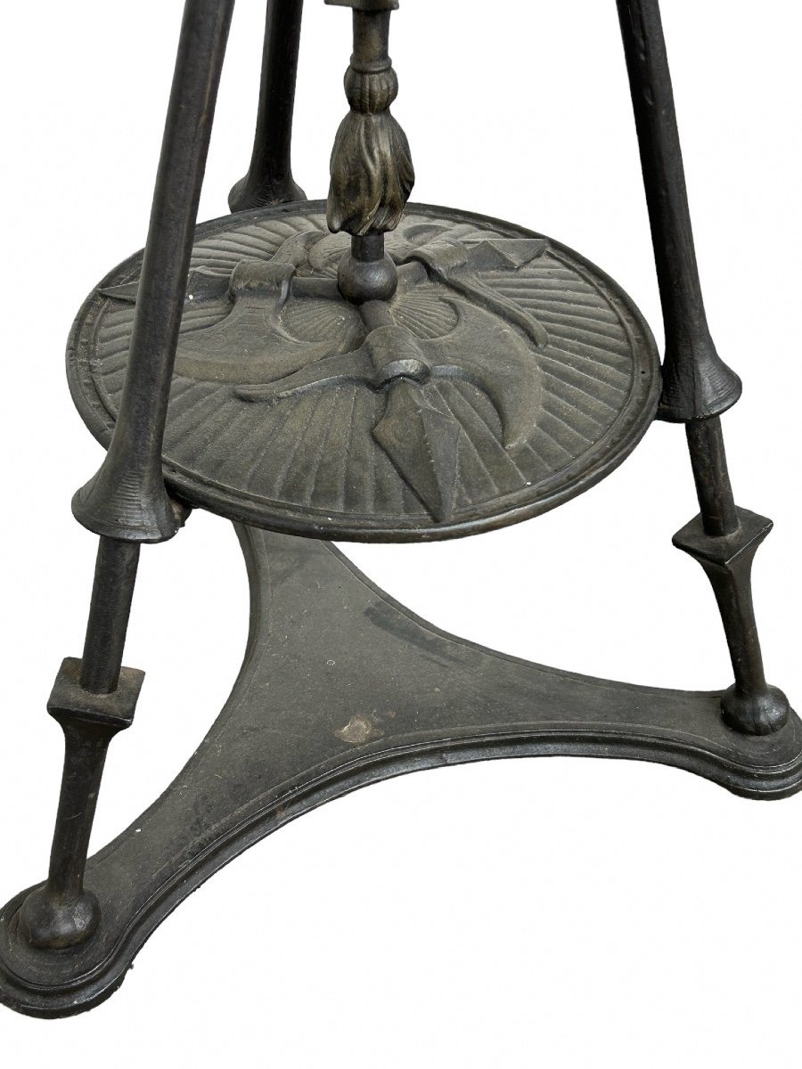 Bolster Or Torchere Door In Troubadour Style Weapons Room Napoleon III Period-photo-4
