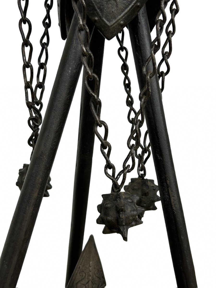 Bolster Or Torchere Door In Troubadour Style Weapons Room Napoleon III Period-photo-5