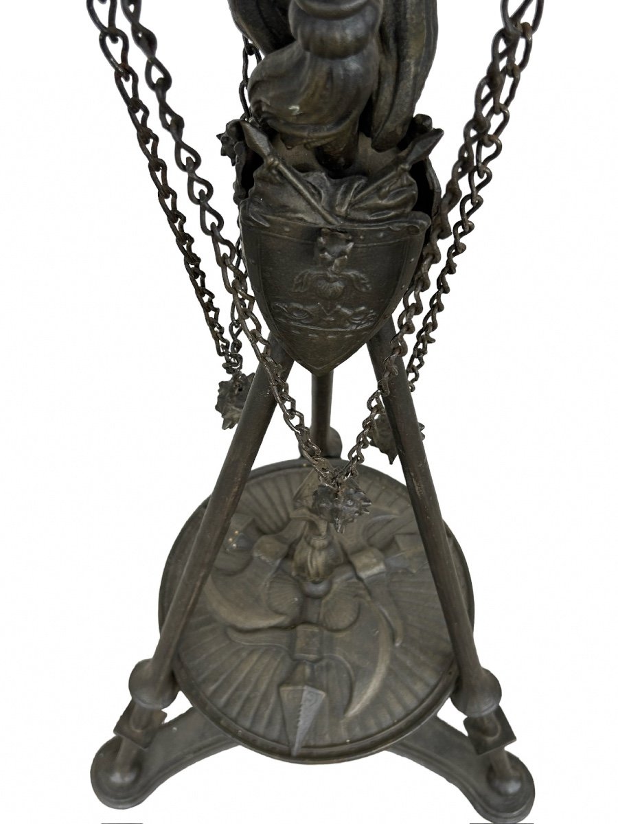 Bolster Or Torchere Door In Troubadour Style Weapons Room Napoleon III Period-photo-8