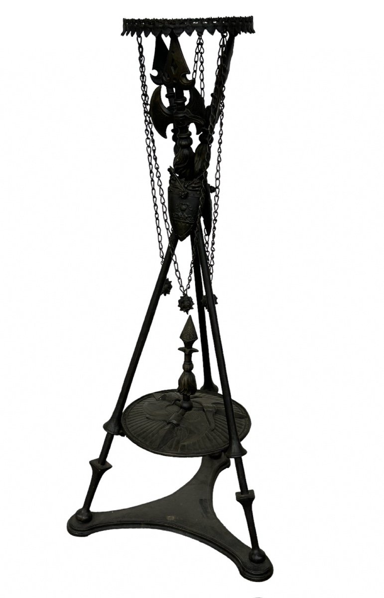 Bolster Or Torchere Door In Troubadour Style Weapons Room Napoleon III Period