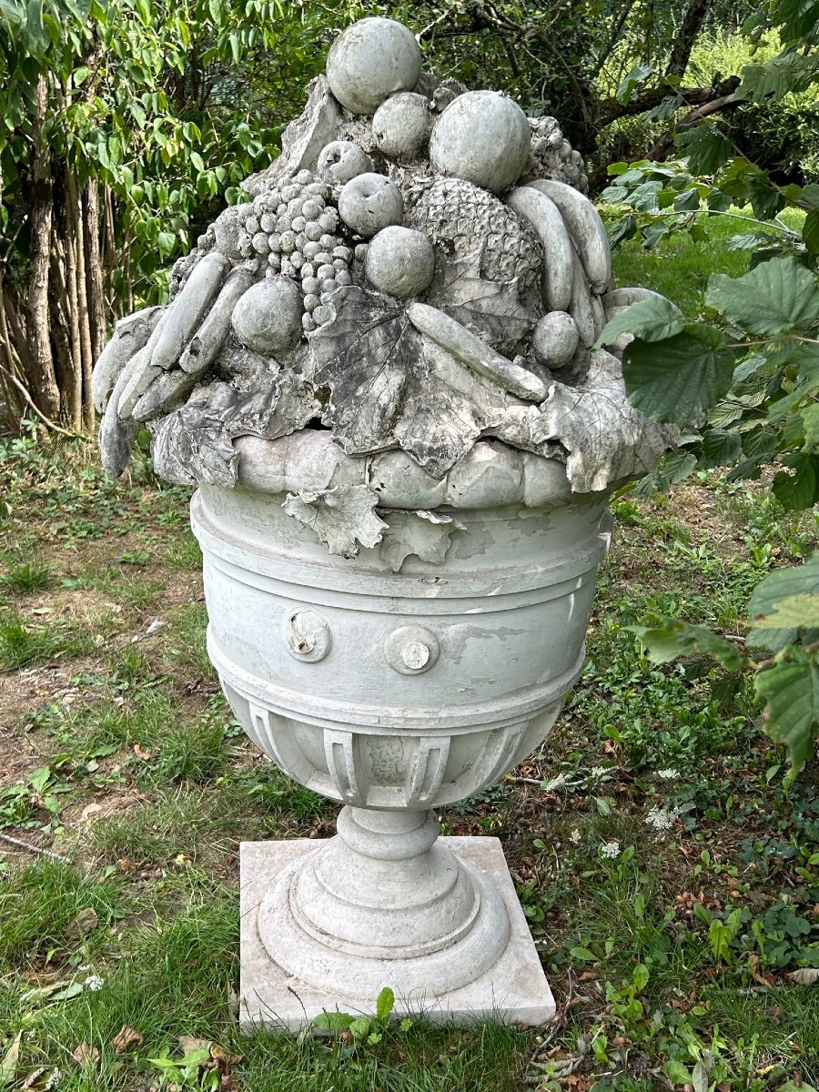 Huge Vase - Fruit Pot Garden Decoration XXth Century-photo-2