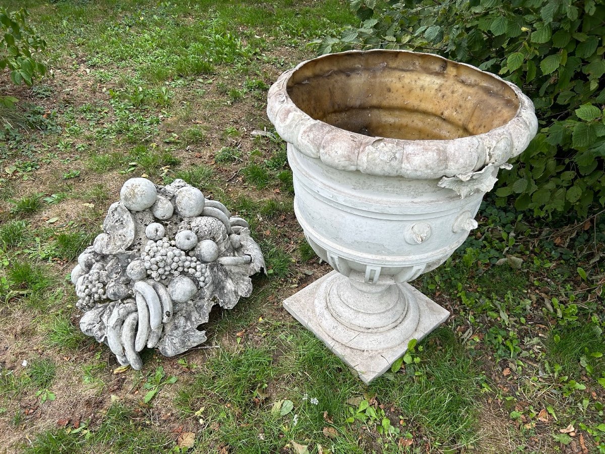 Huge Vase - Fruit Pot Garden Decoration XXth Century-photo-5