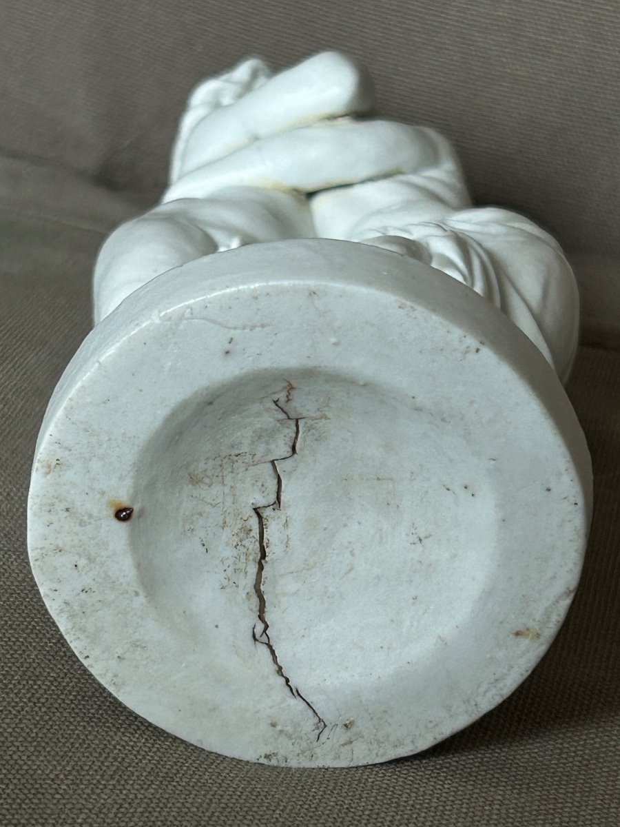 Amour Et Psyché - Sculpture En Biscuit De Porcelaine D’époque XVIIIème Siècle -photo-7