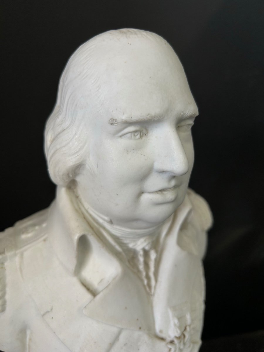 Bust Of Louis XVIII In Porcelain Biscuit 19th Century-photo-5
