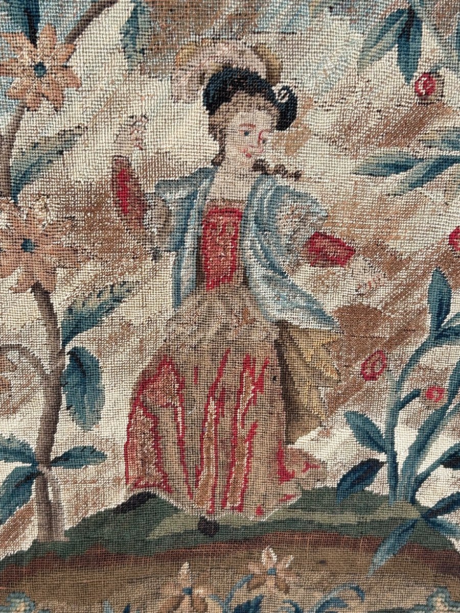 Important Louis XV Style Fireplace Screen Tapestry - 19th Century Firewall-photo-1