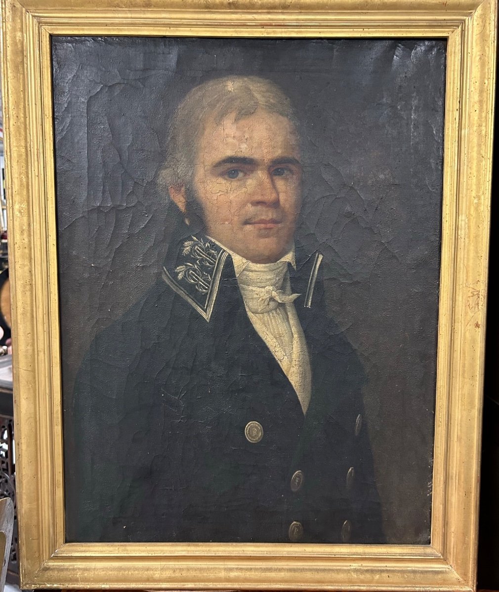 Portrait Of A Man Empire Period - Oil On Canvas