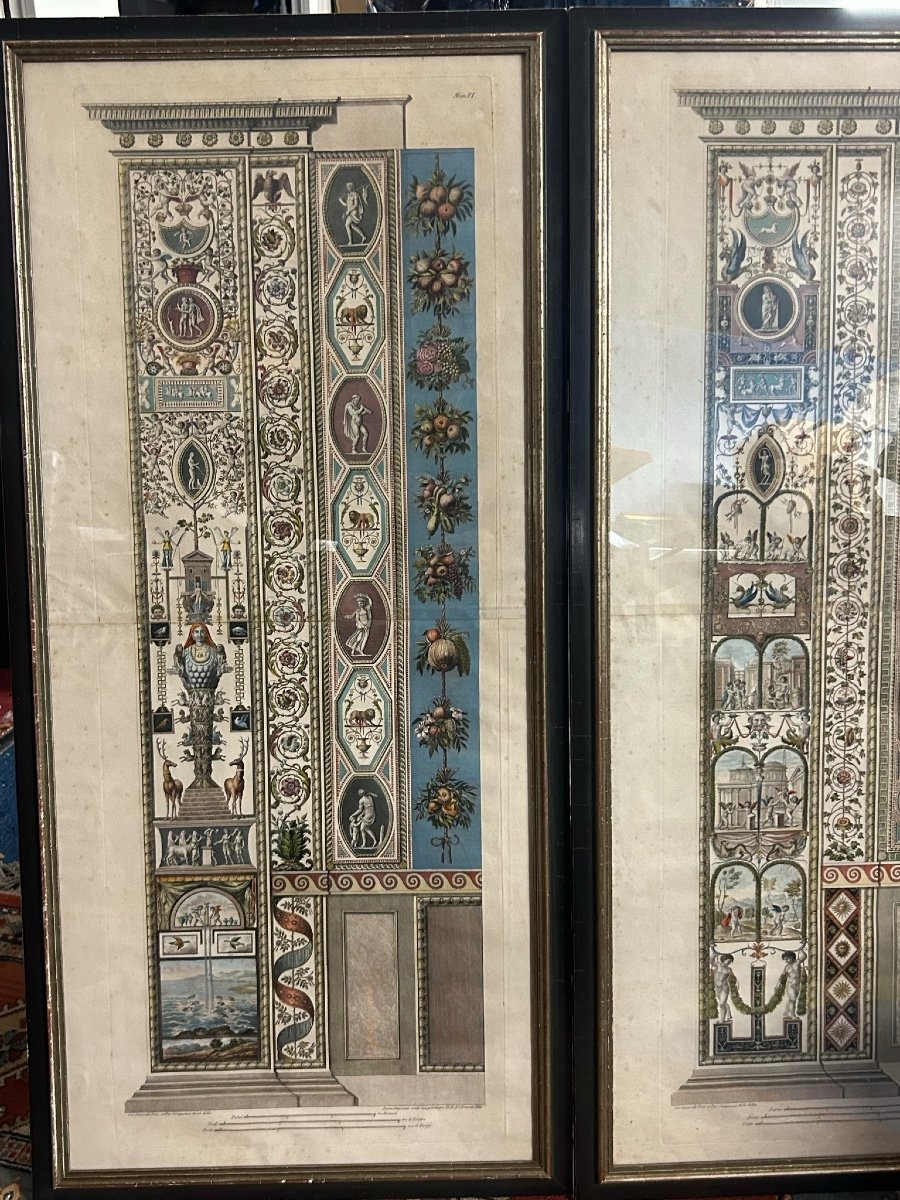 Pair Of Engravings - Giovanni Ottaviani (1735-1808) Boards From Raphael's Lodge In The Vatican-photo-2