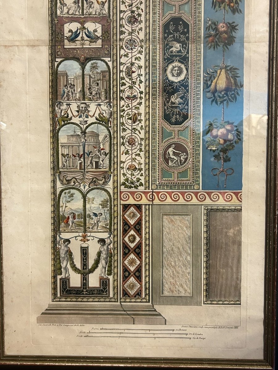 Pair Of Engravings - Giovanni Ottaviani (1735-1808) Boards From Raphael's Lodge In The Vatican-photo-3