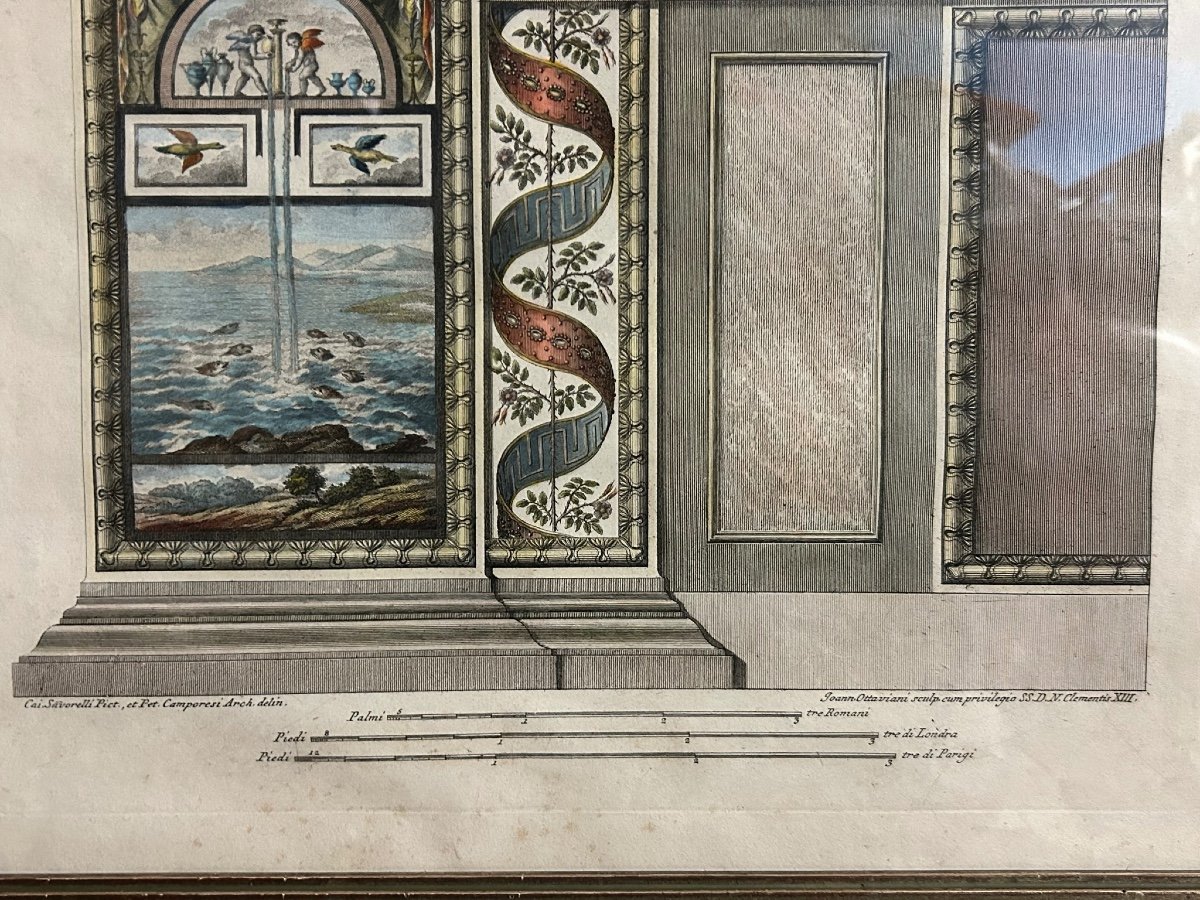 Paire De Gravures - Giovanni Ottaviani (1735-1808) planches de la loge de Raphaël au Vatican -photo-6