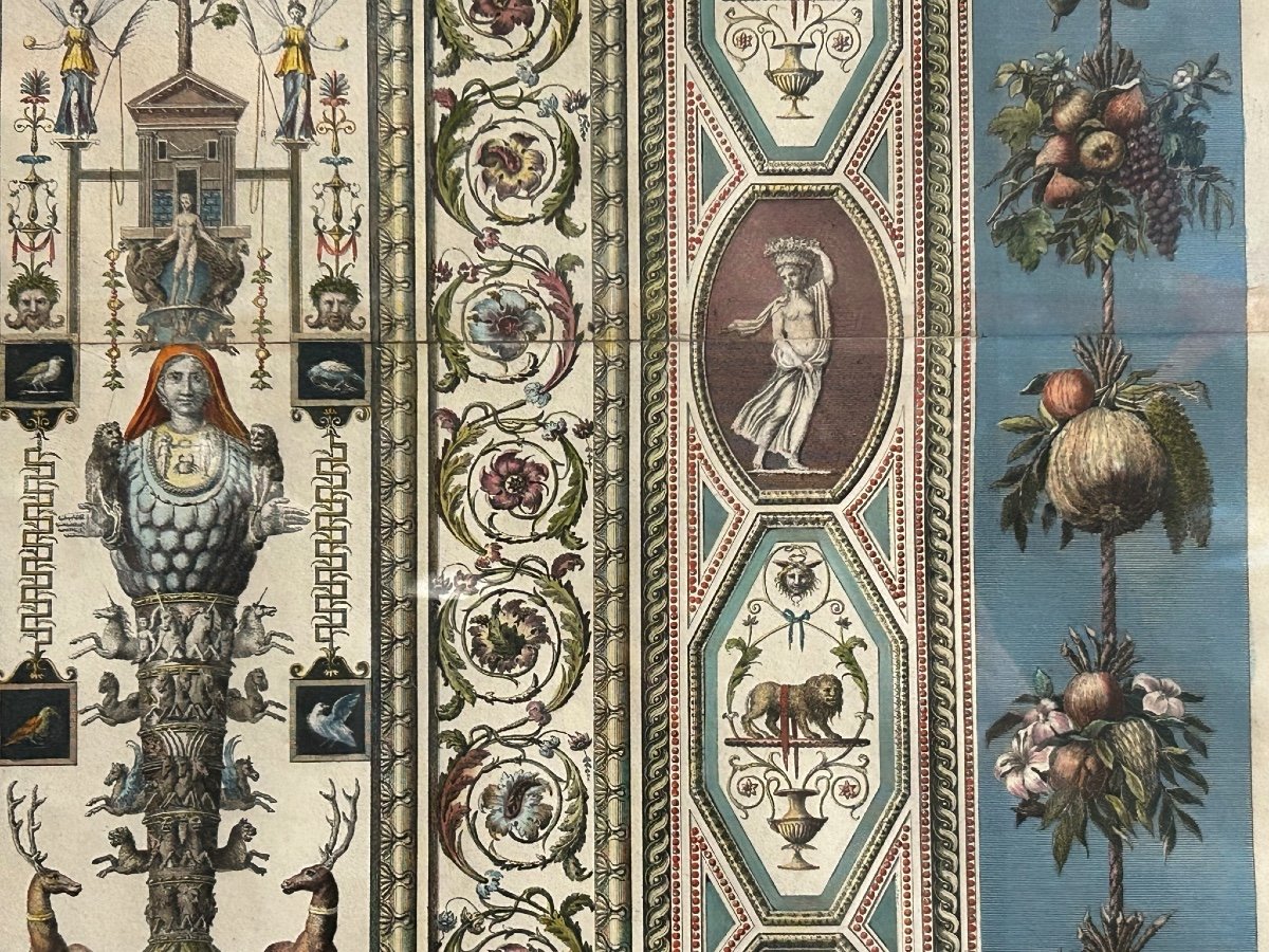 Paire De Gravures - Giovanni Ottaviani (1735-1808) planches de la loge de Raphaël au Vatican -photo-7