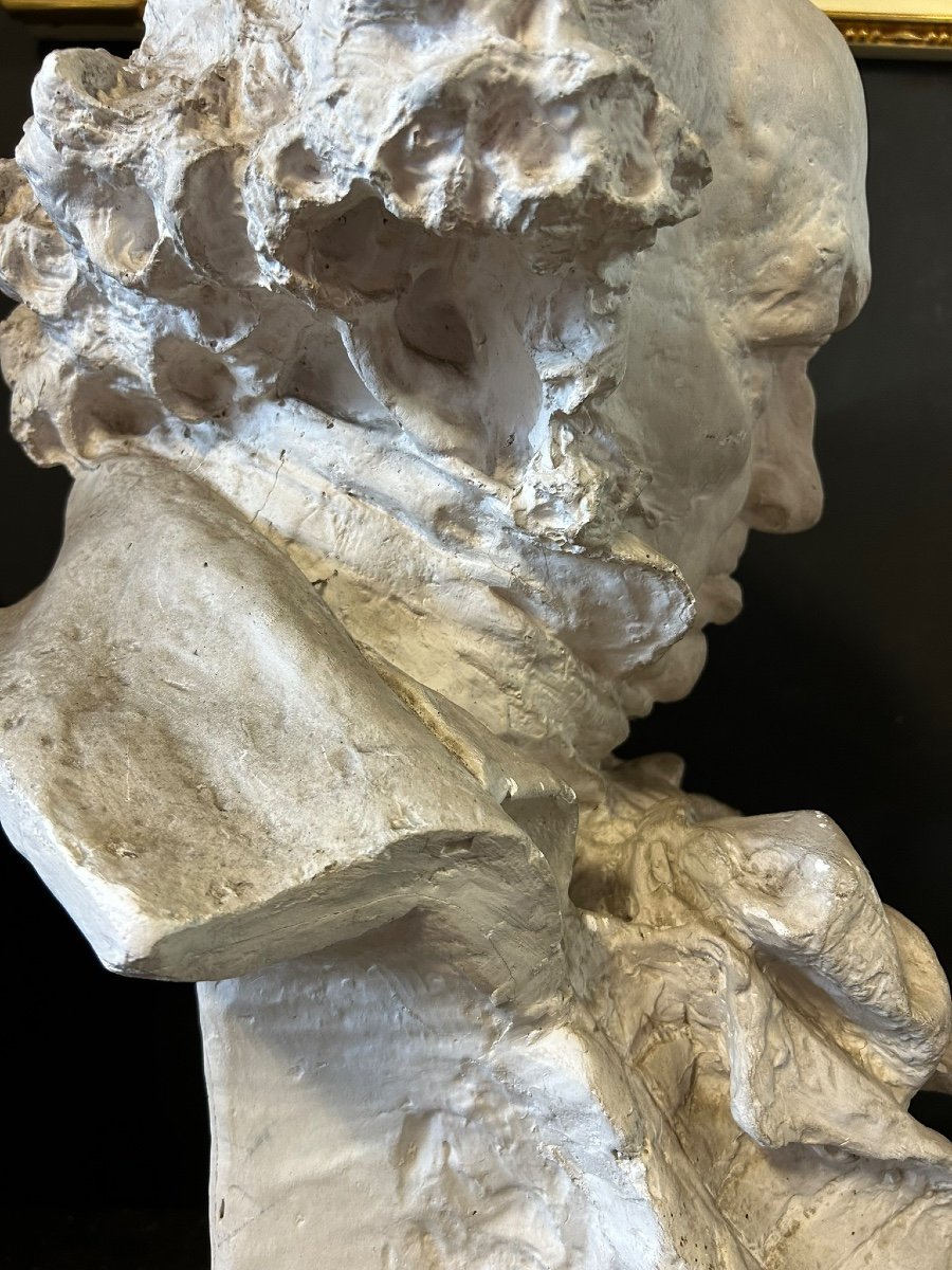 Mariano Benlliure (1862-1947) Buste De Goya - Sculpture En Plâtre H 61 cm-photo-3