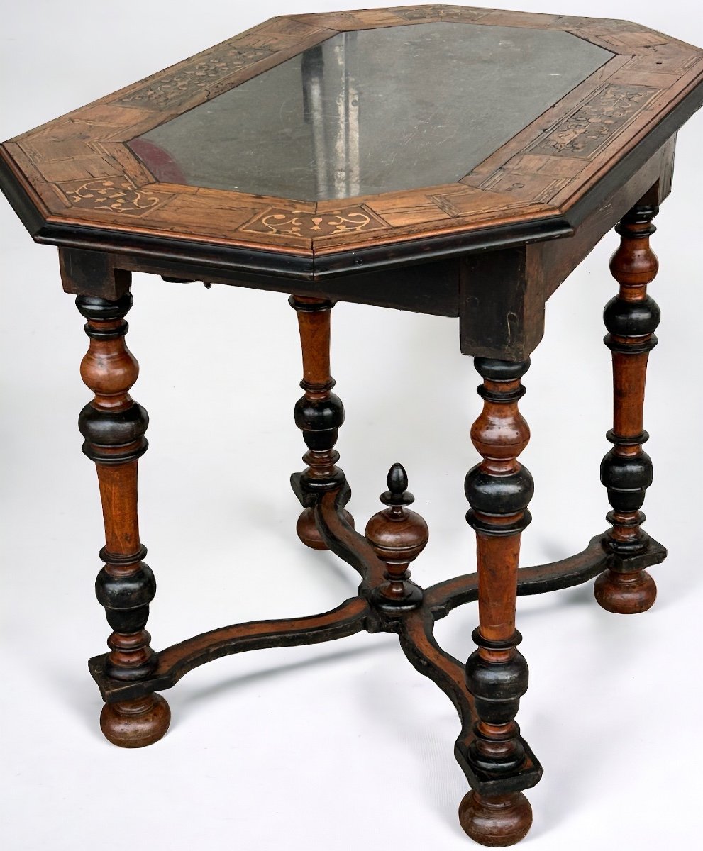 Louis XIII Changer's Table In Walnut Early 18th Century-photo-5