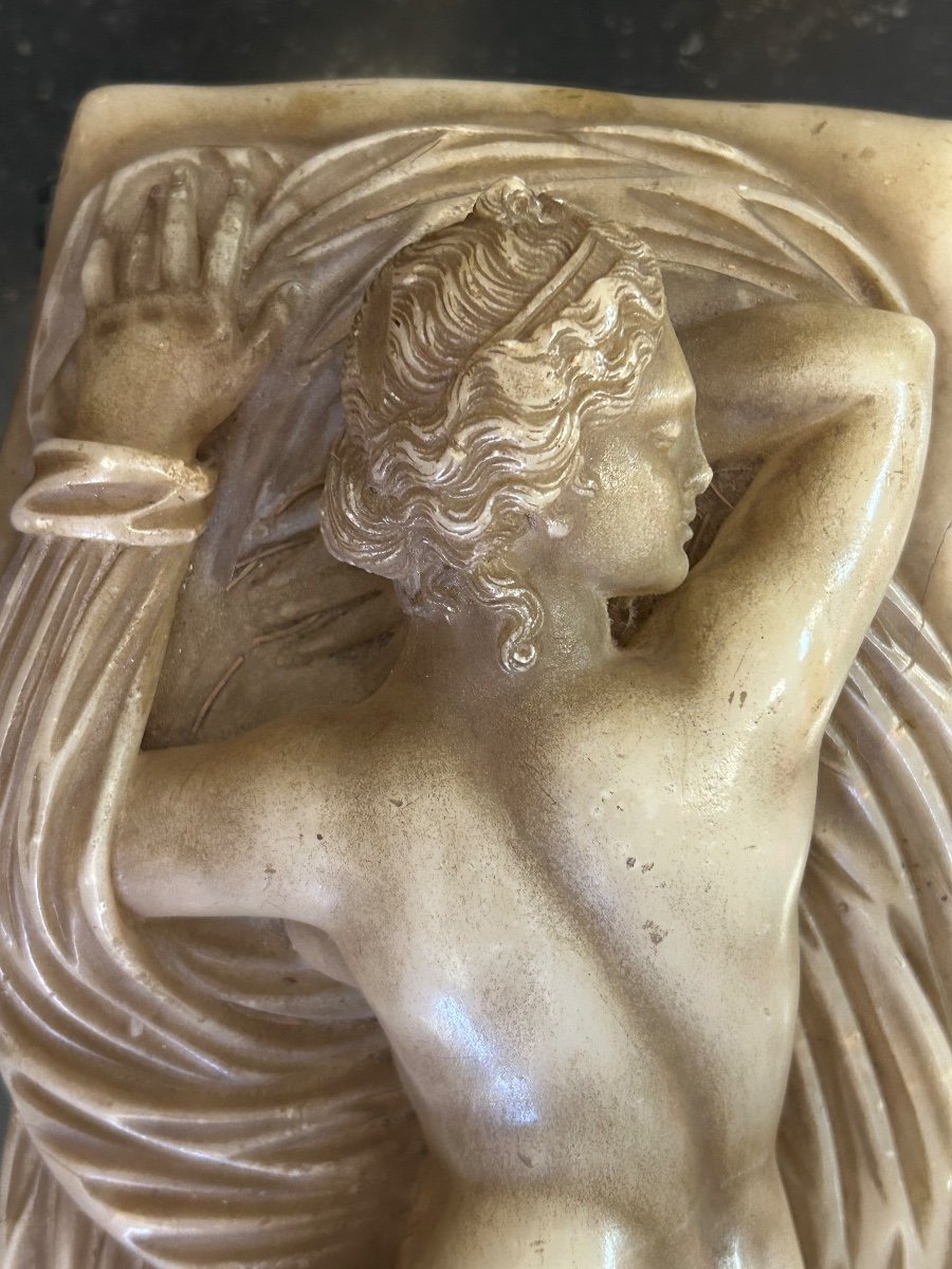 Hermaphrodite Endormi - Sculpture En Albâtre D’après L’antique D’époque Empire Début XIXéme-photo-7