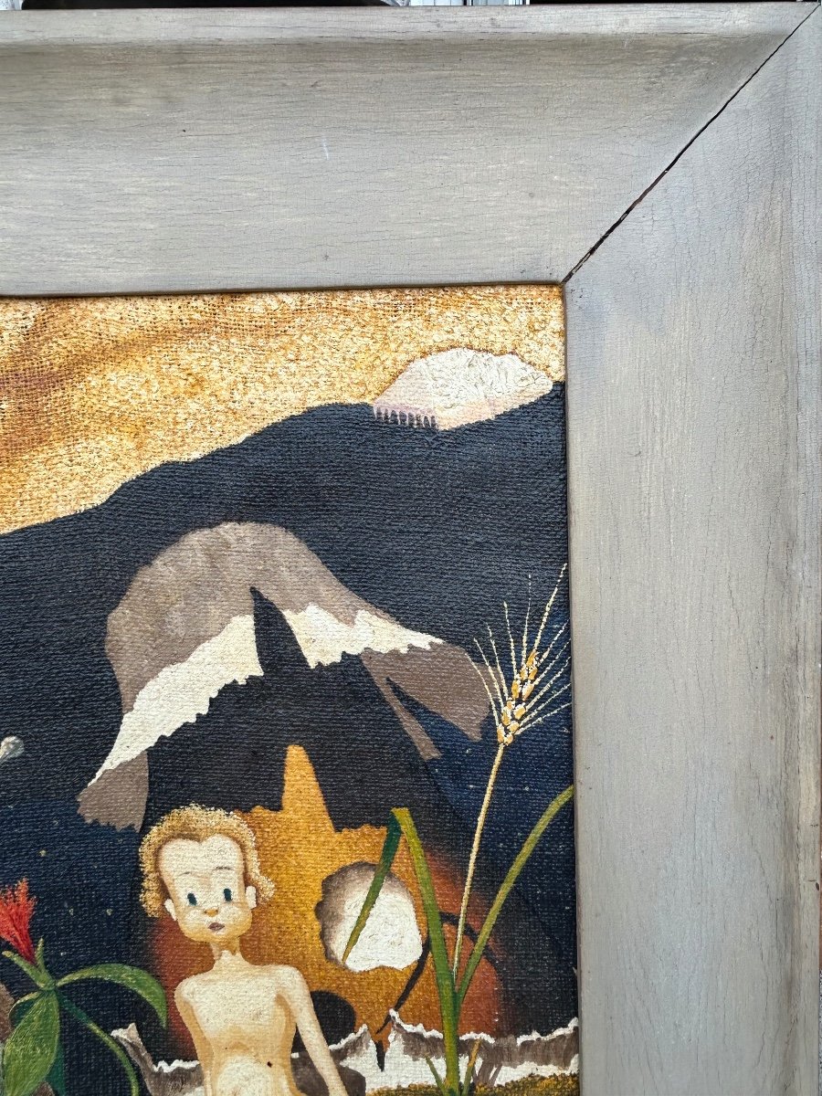 Alex Gaudard Michel - Jean De La Lune 1947 - Huile Sur Toile - Tableau - Peinture -photo-3