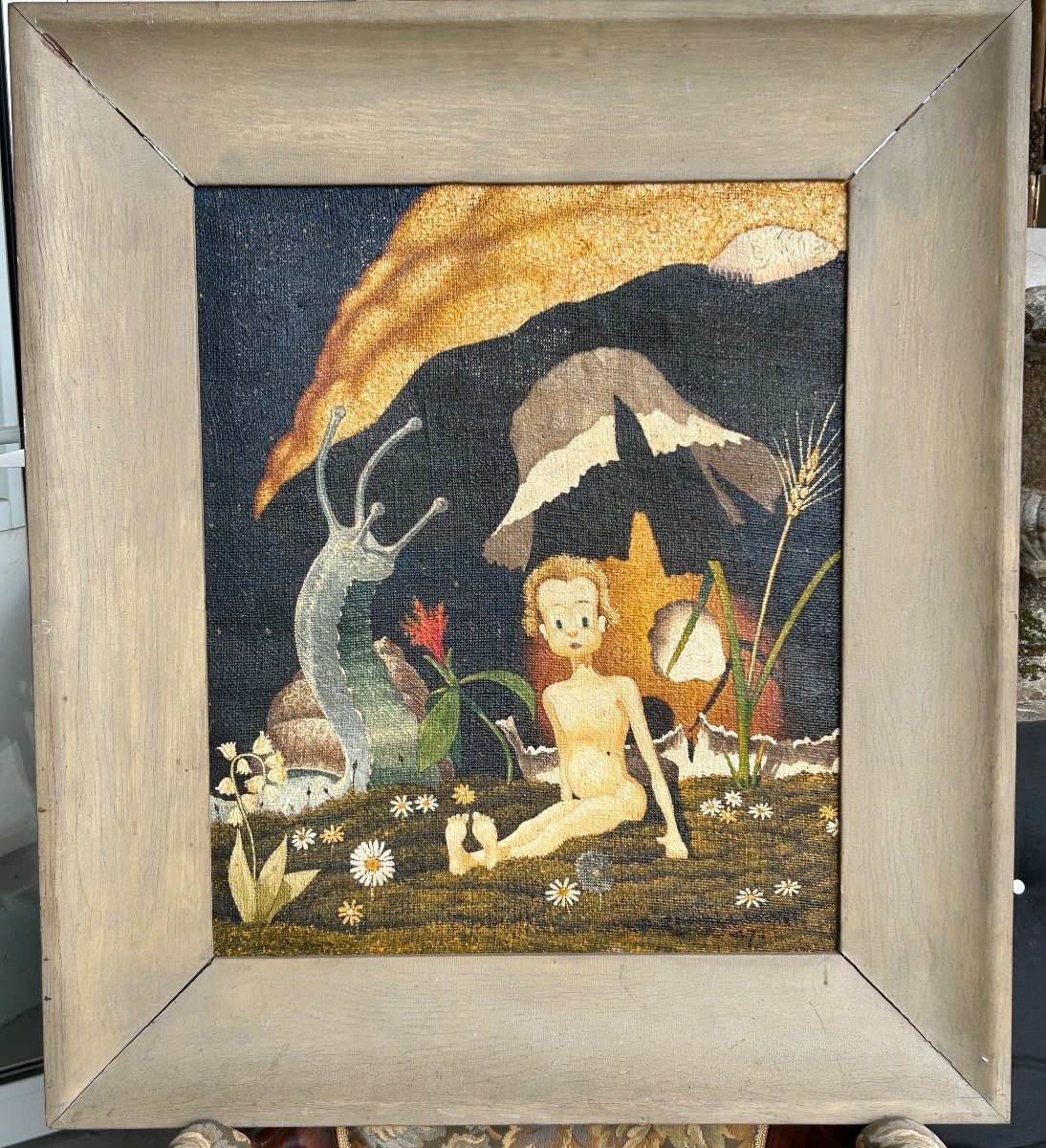Alex Gaudard Michel - Jean De La Lune 1947 - Huile Sur Toile - Tableau - Peinture -photo-8