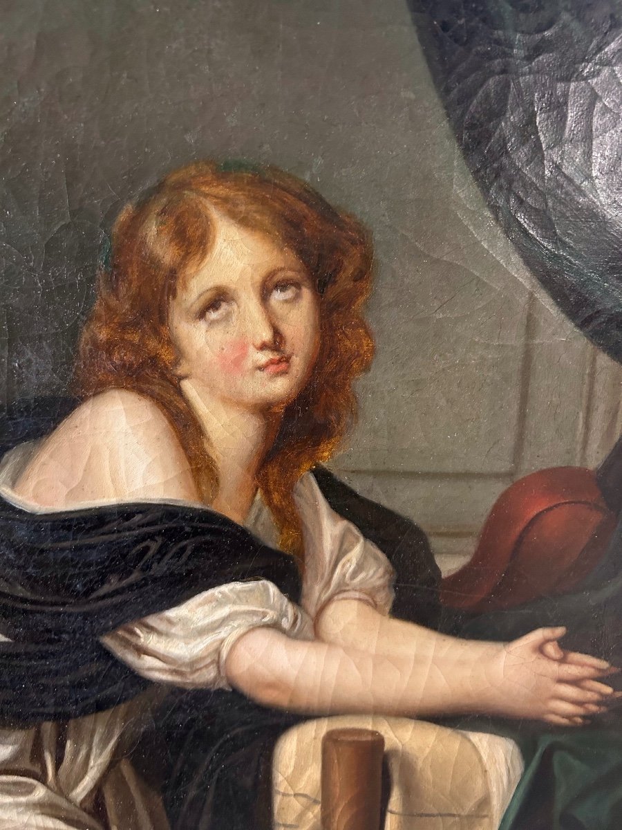 Ecole Française Du XIXe Siècle - d'Après Jean Baptiste Greuze - La Prière Du Matin-photo-8