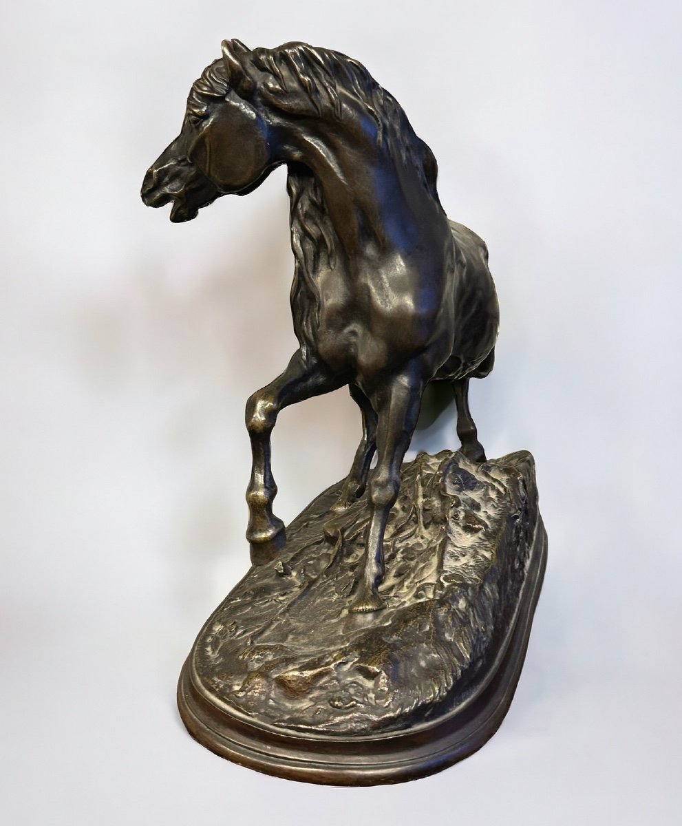 Pierre - Jules Mène (1810-1879) Le Cheval Libre épreuve En Bronze Fin XIXéme -photo-2