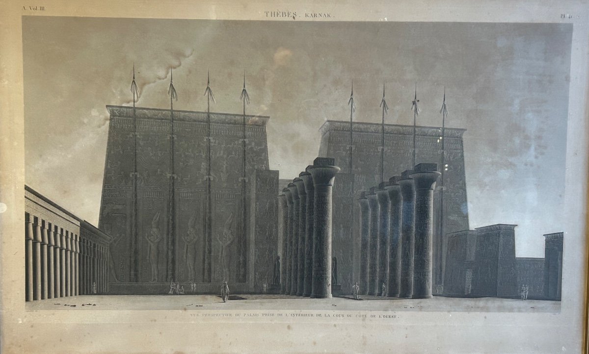 Rare Large Engraving Description Of Egypt During The Expedition Of The Napoleonic Army 1820-photo-8