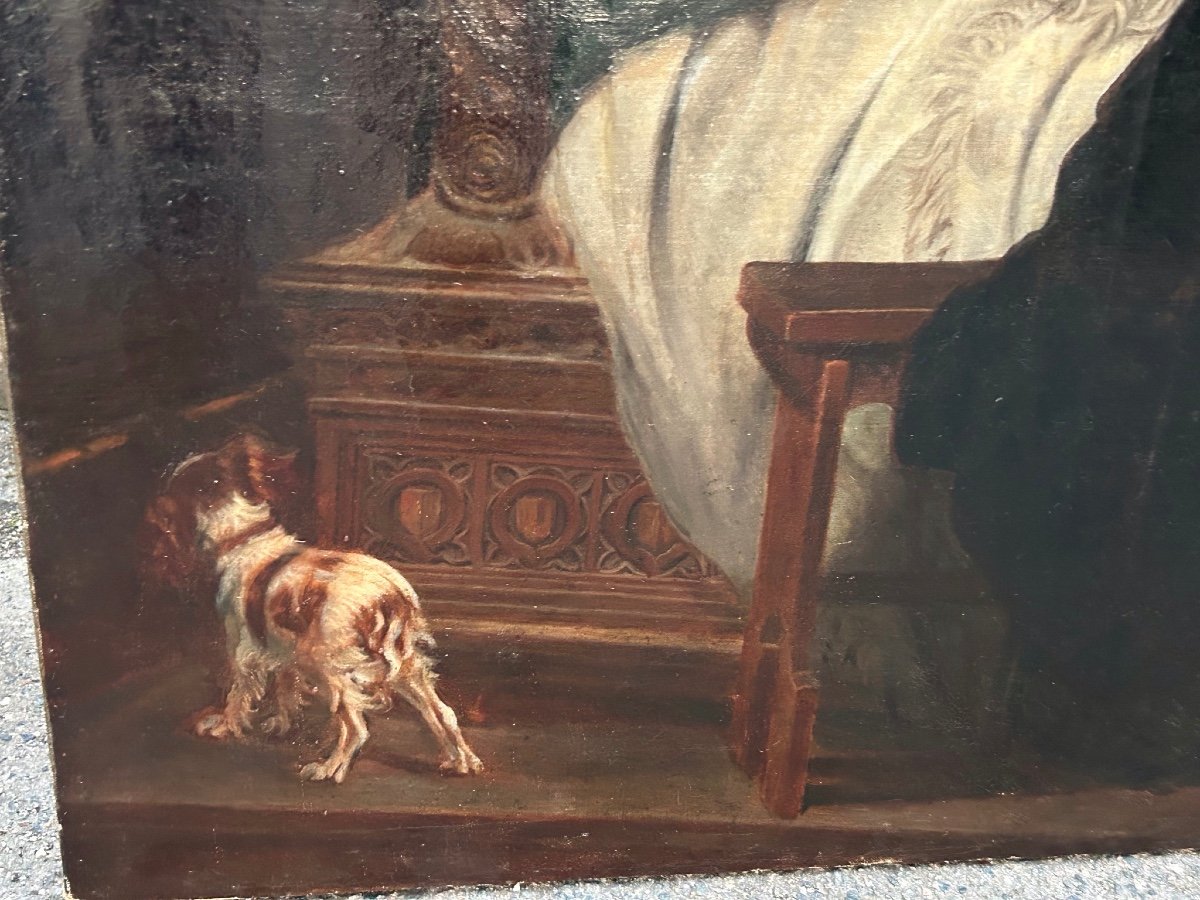 Paul Delaroche After - Oil Painting On Canvas Edward V And His Imprisoned Brother 19th Century-photo-3