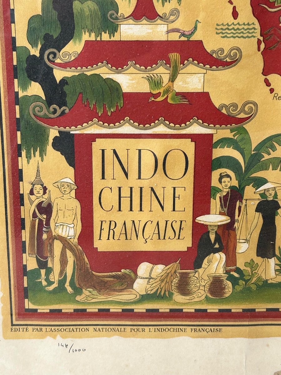 Boucher Lucien (1889-1971) French Indochina Poster - Imprimerie Perceval 1946 -photo-3