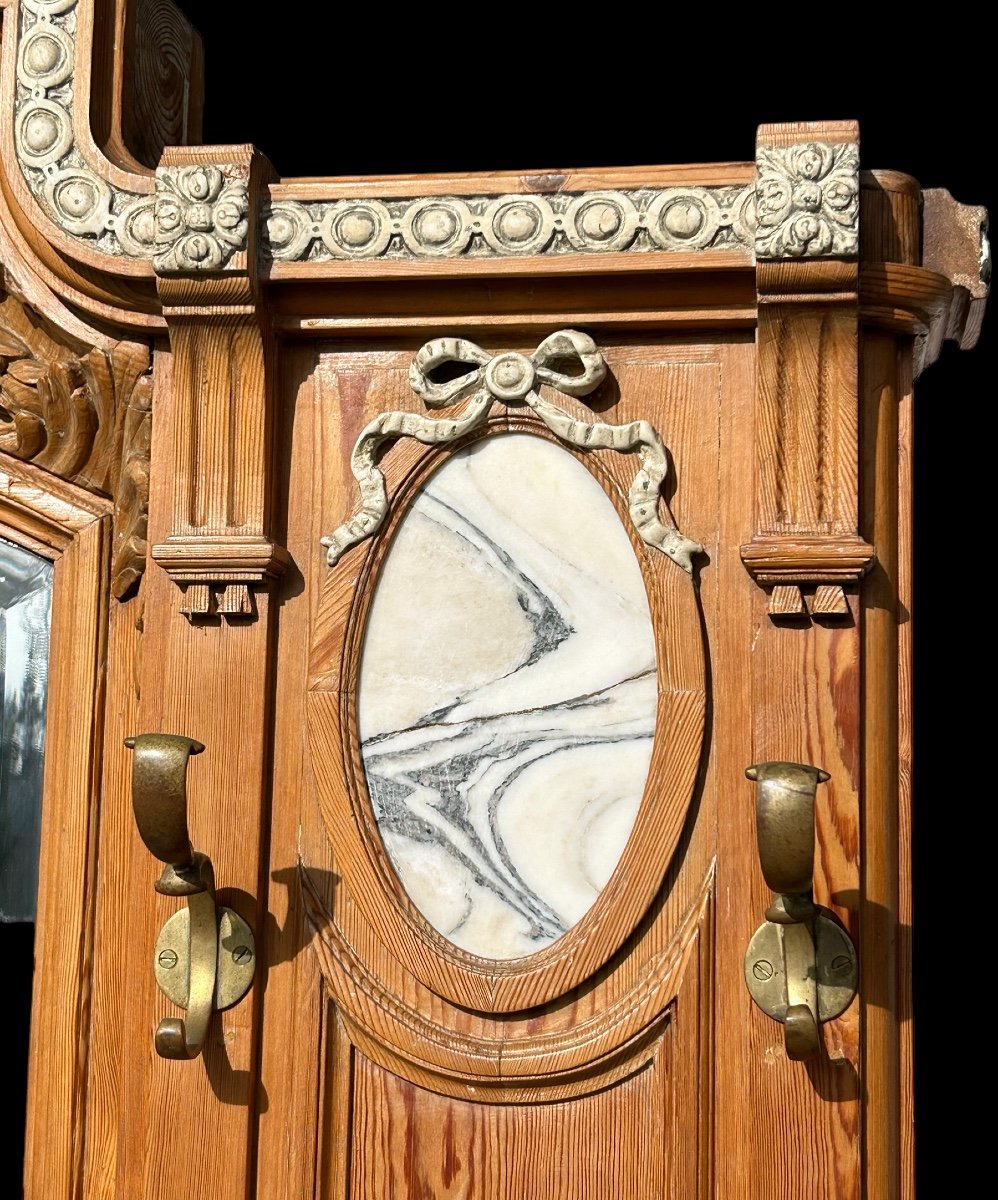 Grand Vestiaire - Porte Manteau De Style Louis XVI En Pitchpin époque fin XIXéme -photo-6