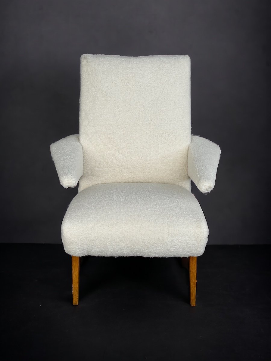 Pair Of Vintage Armchairs From The 1950s-60s Refurbished -photo-2