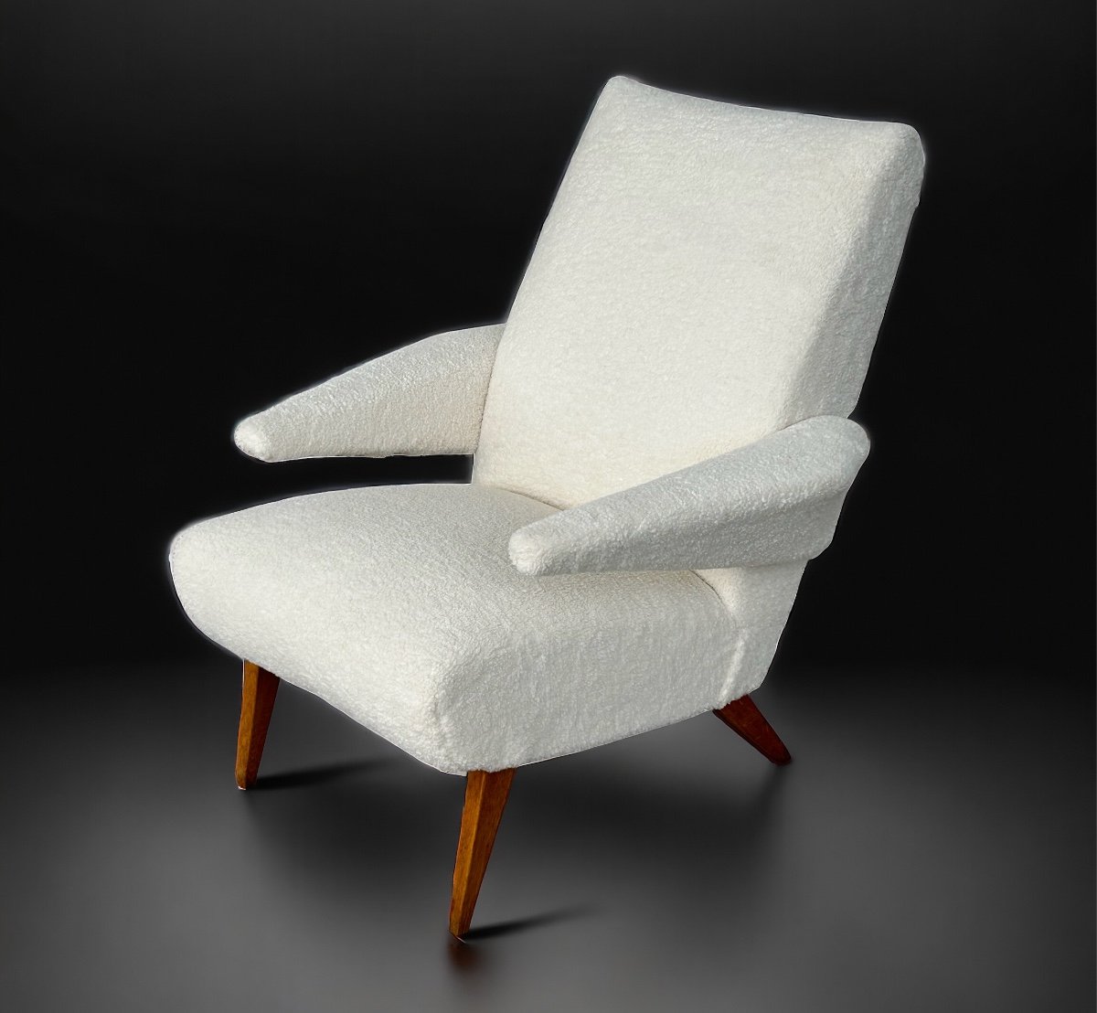 Pair Of Vintage Armchairs From The 1950s-60s Refurbished -photo-4