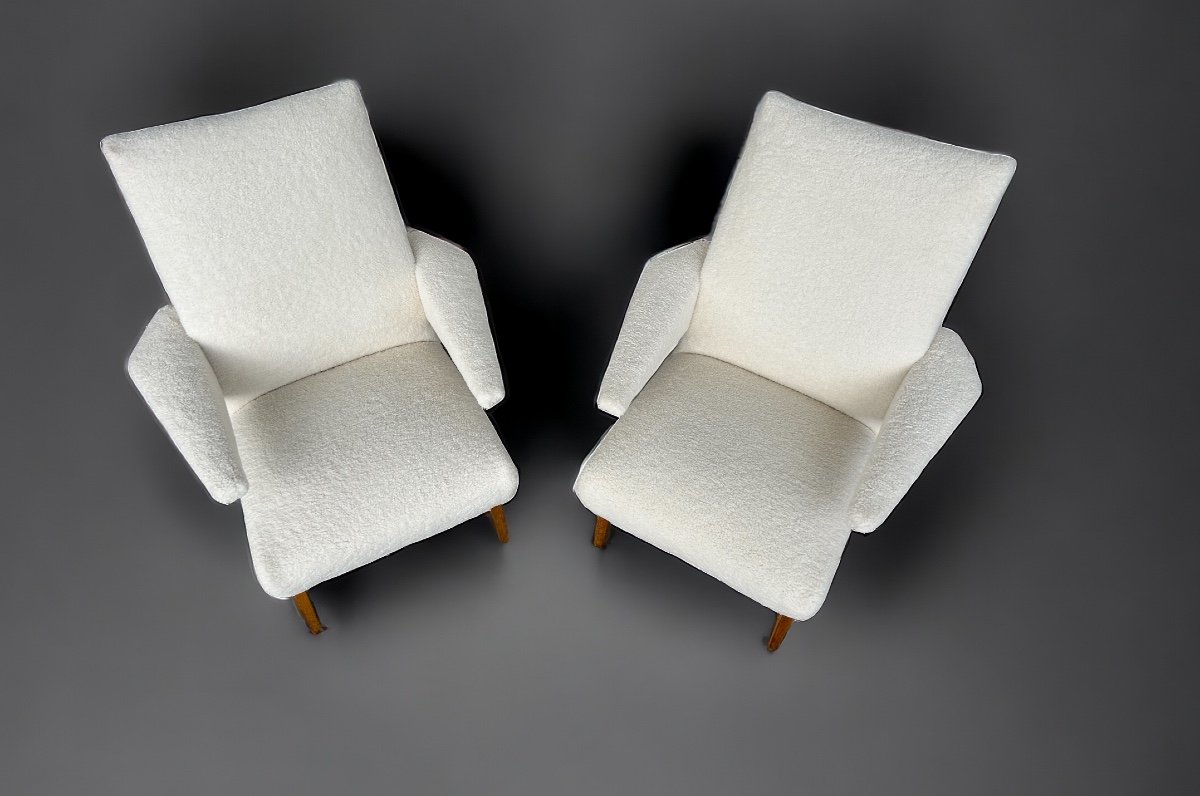 Pair Of Vintage Armchairs From The 1950s-60s Refurbished -photo-7