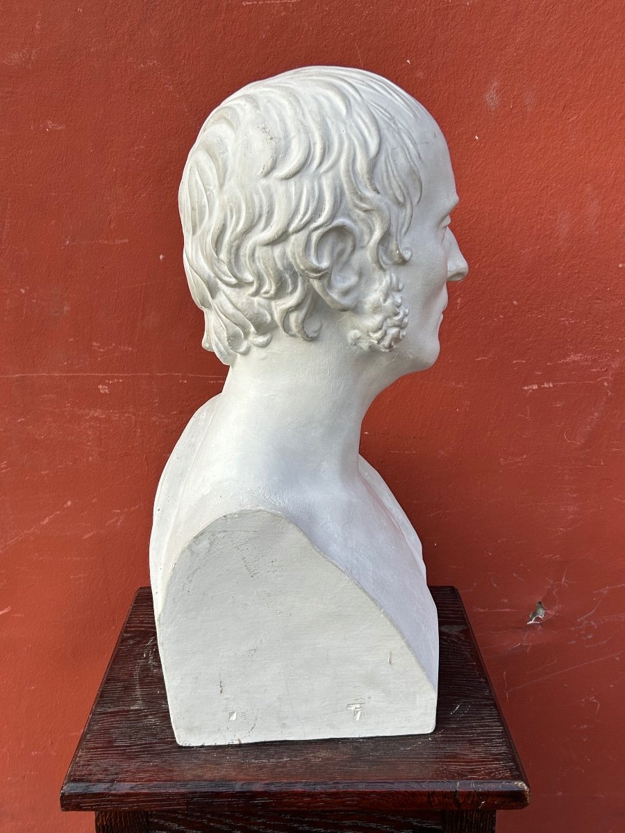 Xavier Bichat ( 1771-1802 ) Médecin - Buste De Bibliothèque En Plâtre XIXéme N°2-photo-1