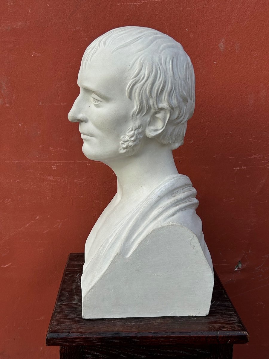 Xavier Bichat ( 1771-1802 ) Médecin - Buste De Bibliothèque En Plâtre XIXéme N°2-photo-3
