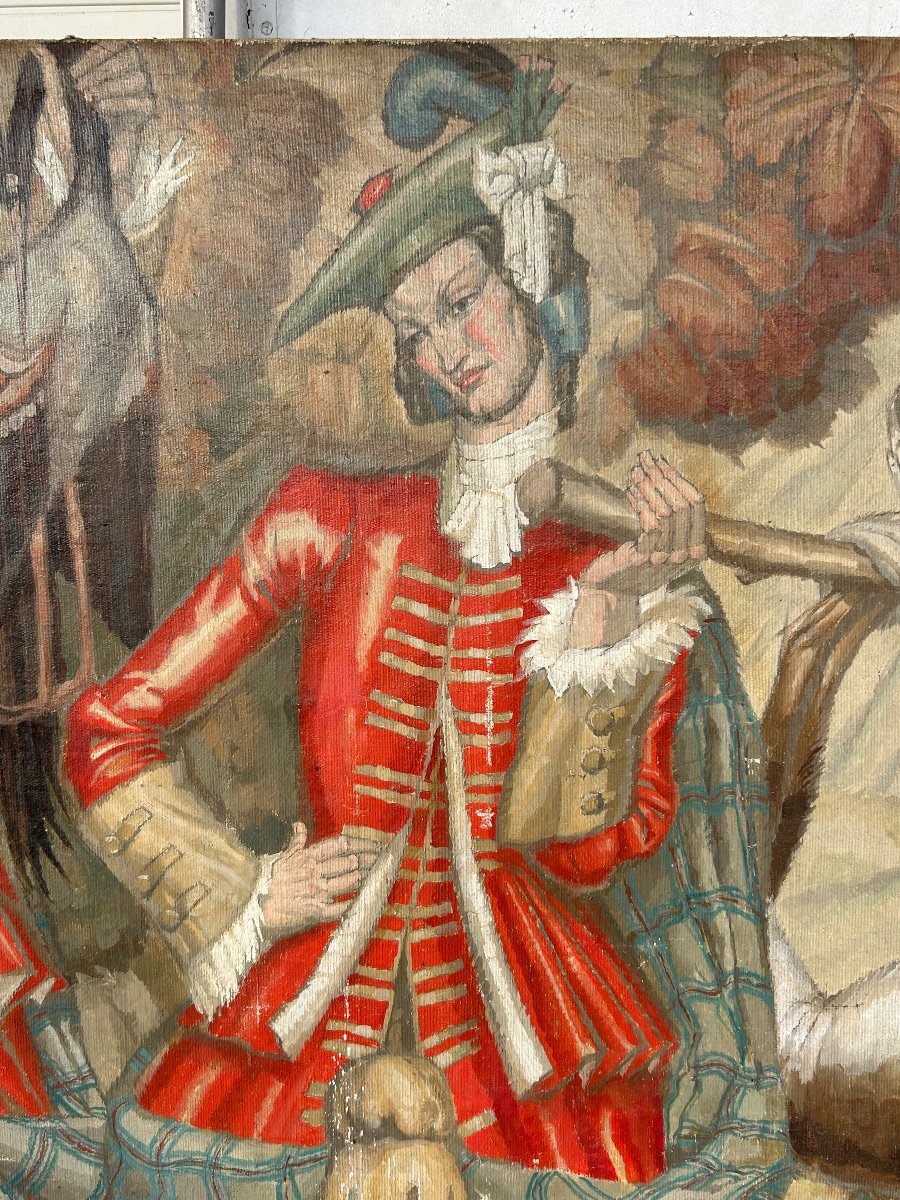 Very Important Oil On Canvas “return From Hunting” Circa 1930-40 Scottish - Scotland-painting-photo-4