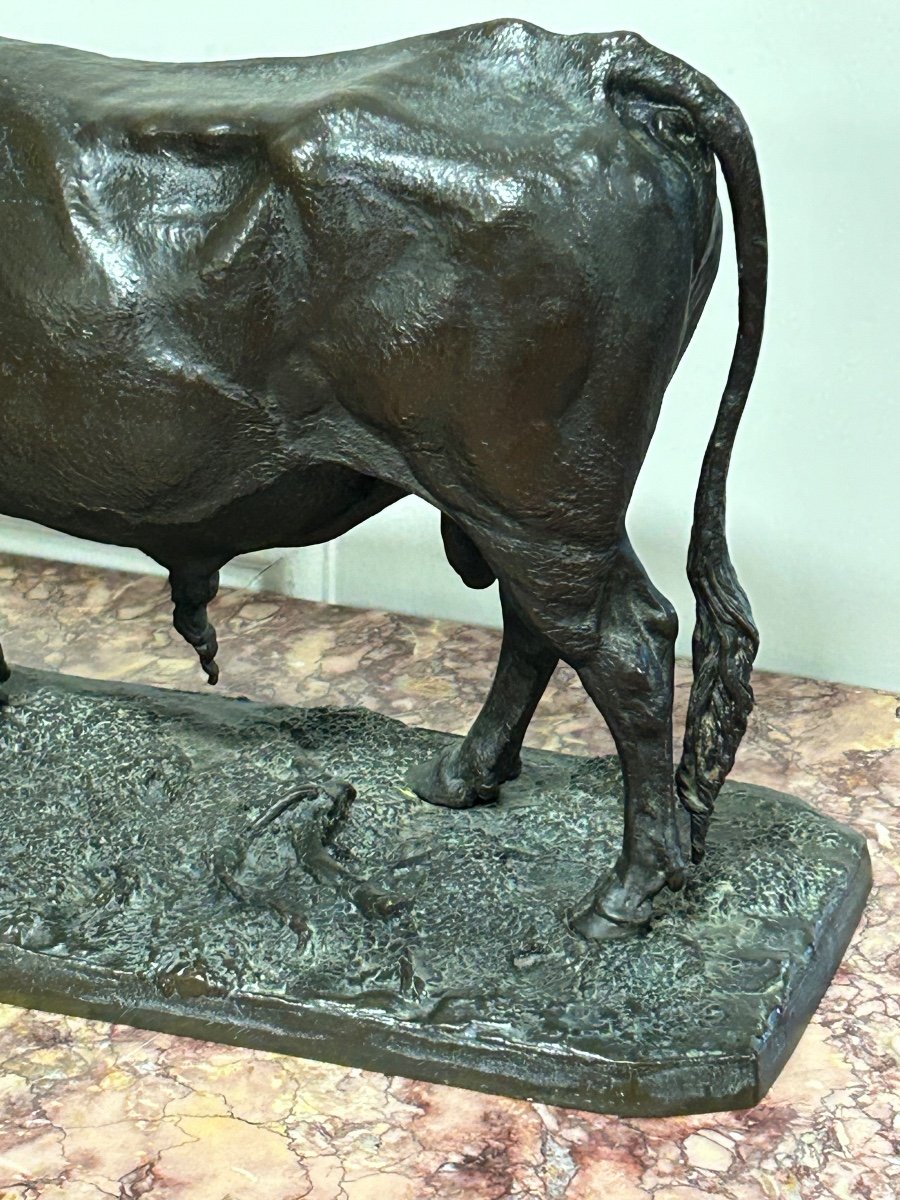 Pierre-jules Mène ( 1810-1879) Le Taureau Normand - Sculpture En Bronze XIXéme -photo-3