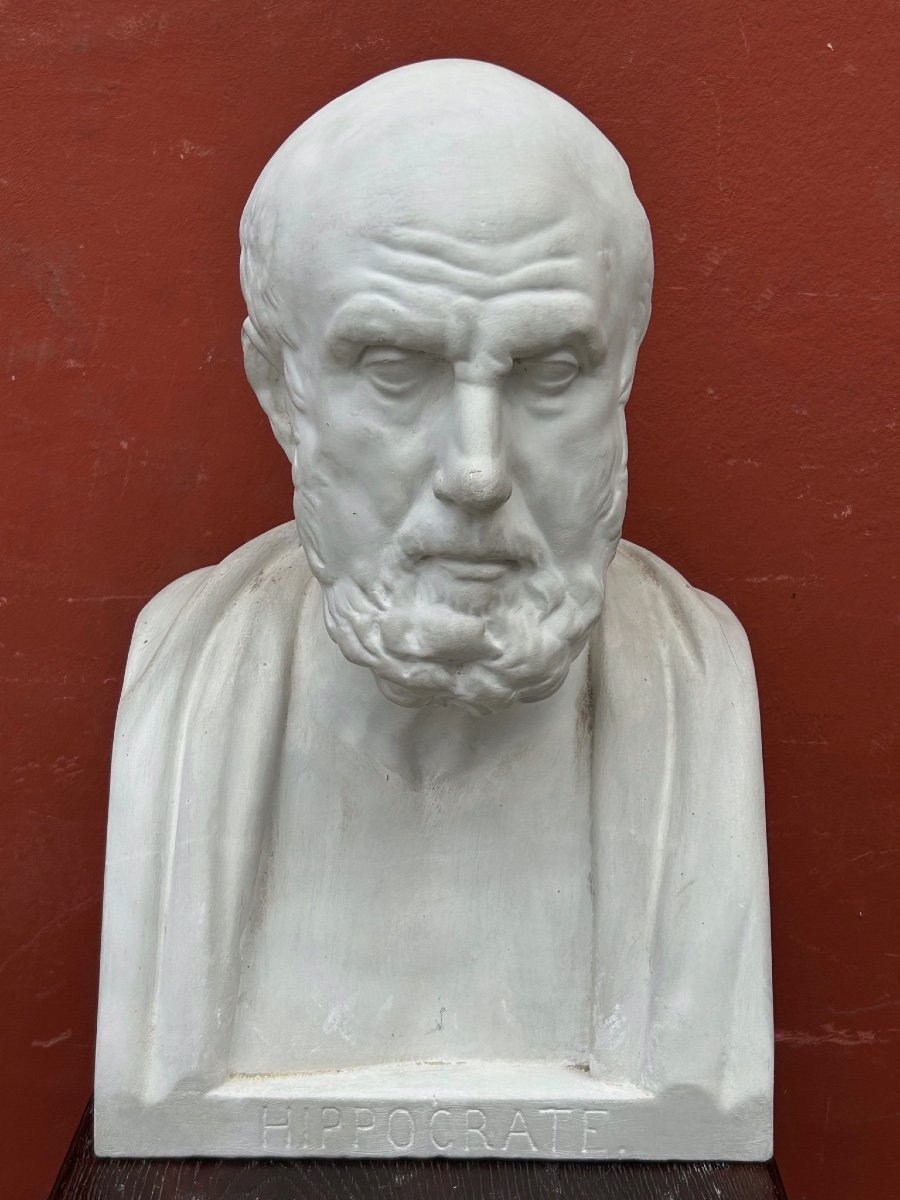 Hippocrate ( 460 - 377 Avant Jc ) Médecin Et Philosophe Grec - Buste De Bibliothèque XIXéme N°6-photo-2