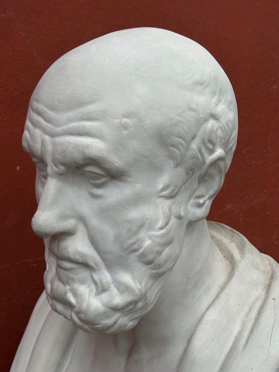 Hippocrate ( 460 - 377 Avant Jc ) Médecin Et Philosophe Grec - Buste De Bibliothèque XIXéme N°6-photo-6