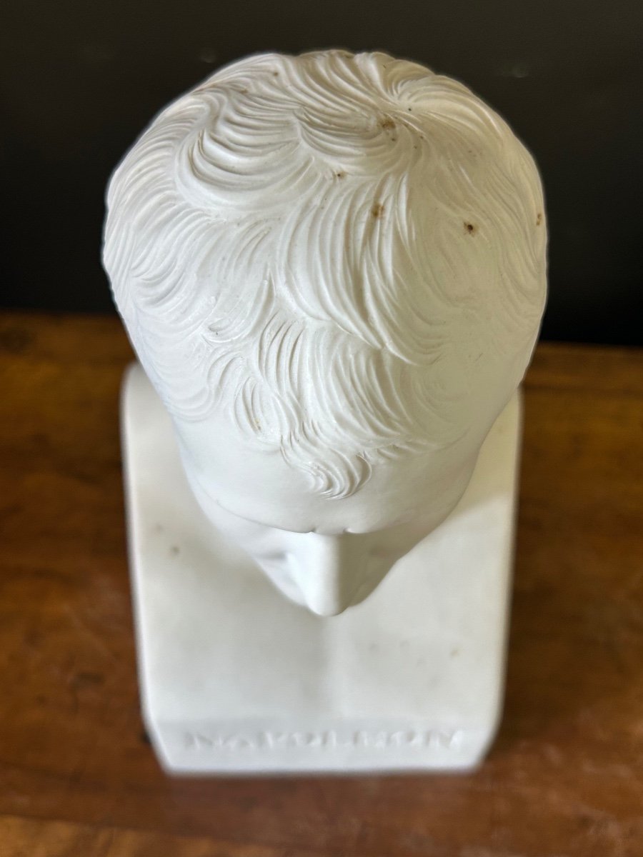 Bust Of Napoleon Bonaparte Emperor In Biscuit Porcelain After Canova Early 20th Century-photo-4