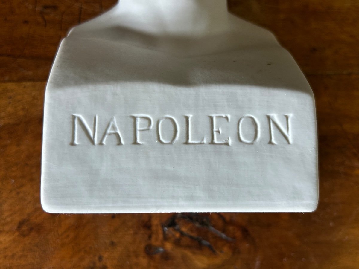 Bust Of Napoleon Bonaparte Emperor In Biscuit Porcelain After Canova Early 20th Century-photo-5